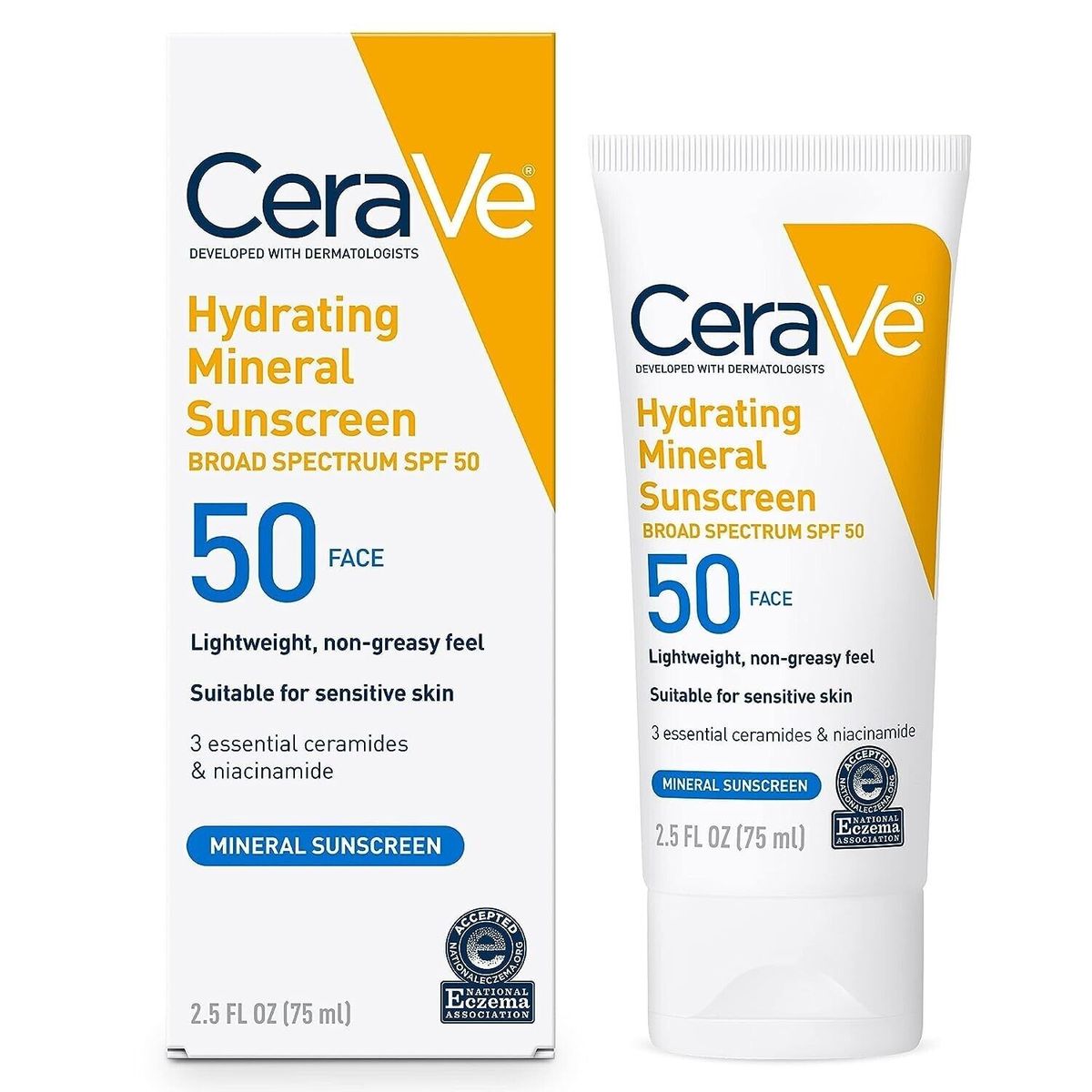 CeraVe Hydrating Mineral Sunscreen SPF 50 Face Lotion